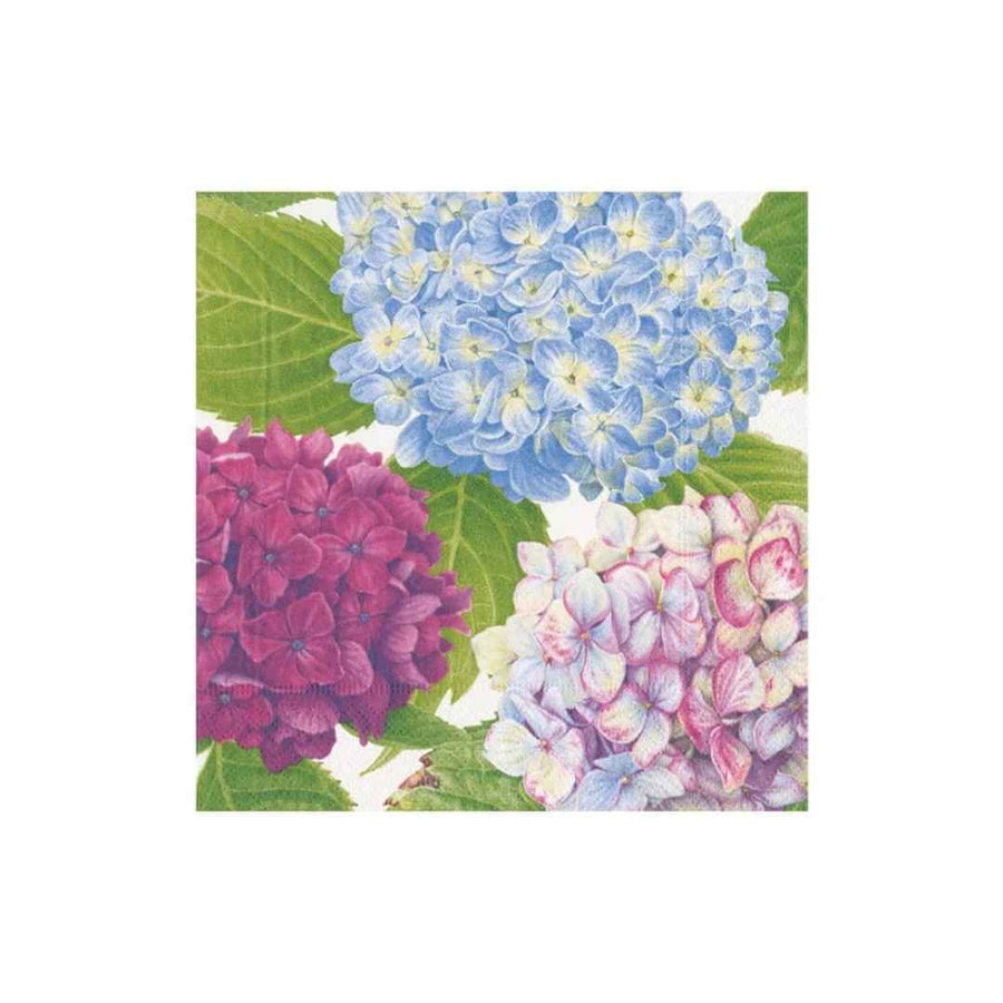 HYDRANGEA GARDEN BLUE NAPKIN COCKTAIL - CASPARI - Compralo en CorinneRegalos.com