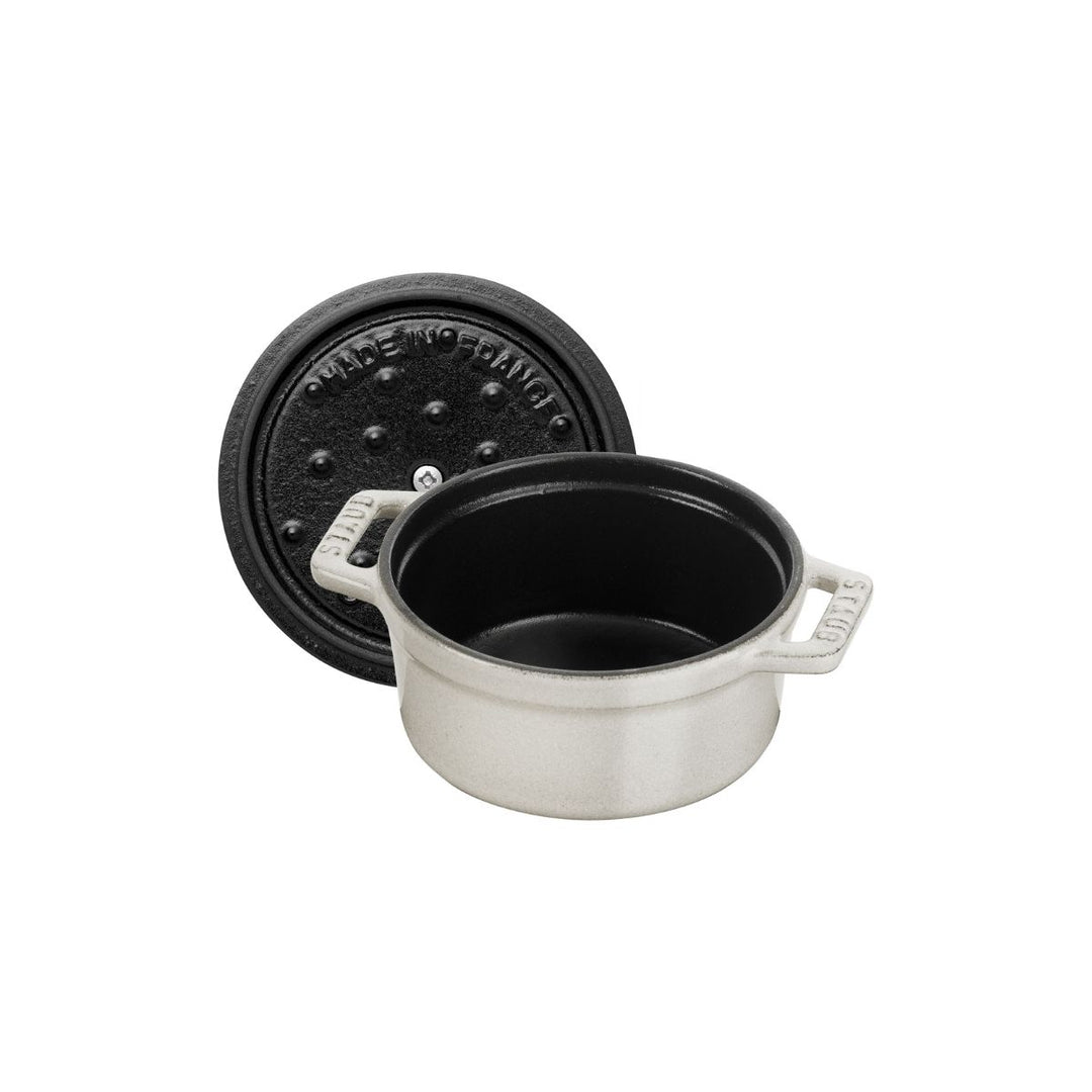 MINI COCOTTE 10 CM, ROUND, WHITE TRUFFLE, CAST IRON