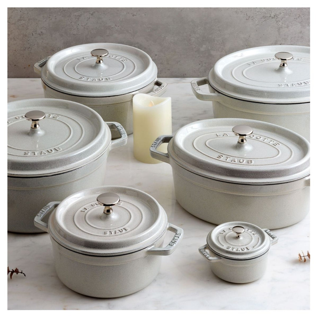 MINI COCOTTE 10 CM, ROUND, WHITE TRUFFLE, CAST IRON