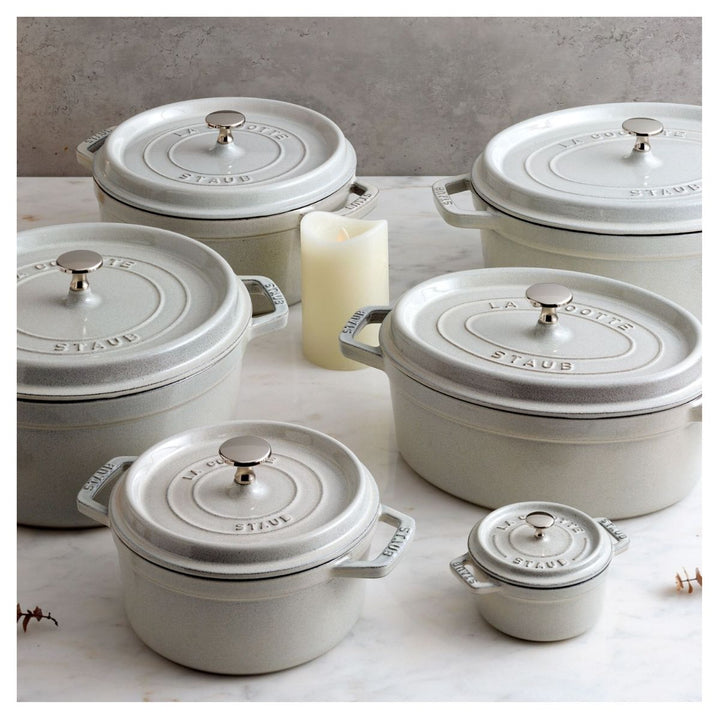 MINI COCOTTE 10 CM, ROUND, WHITE TRUFFLE, CAST IRON