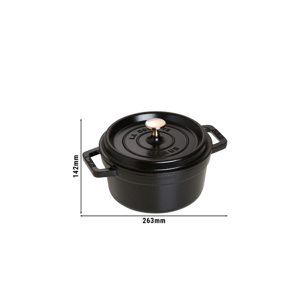 LA COCOTTE COCOTTE 20CM 2.20L BLACK CAST IRON ROUND