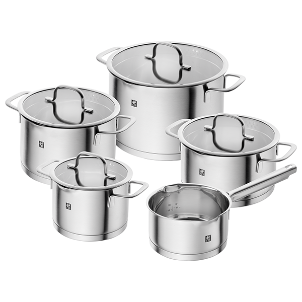 POT SET, 5-PCS ROUND STAINLESS STEEL - ZWILLING - Compralo en CorinneRegalos.com