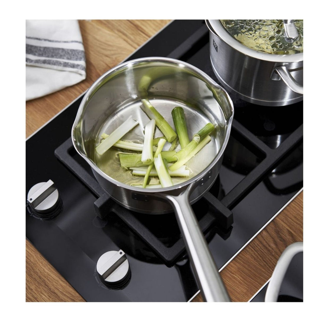 POT SET, 5-PCS ROUND STAINLESS STEEL