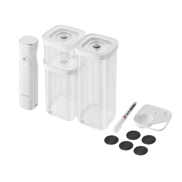 CUBE VACUUM STARTER SET S / 6PCS  TRANSPARENTWHITE  CUBE GREY LINE  NO PLUG