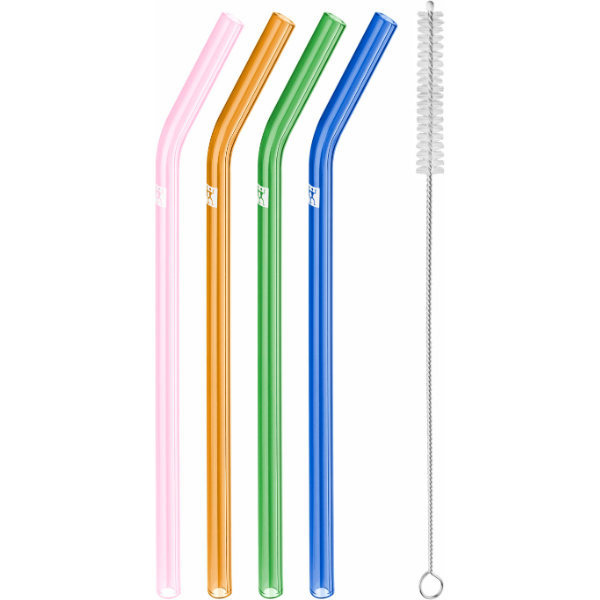 4 PIECES GLASS STRAW SET COLORED BENT - ZWILLING - Compralo en CorinneRegalos.com