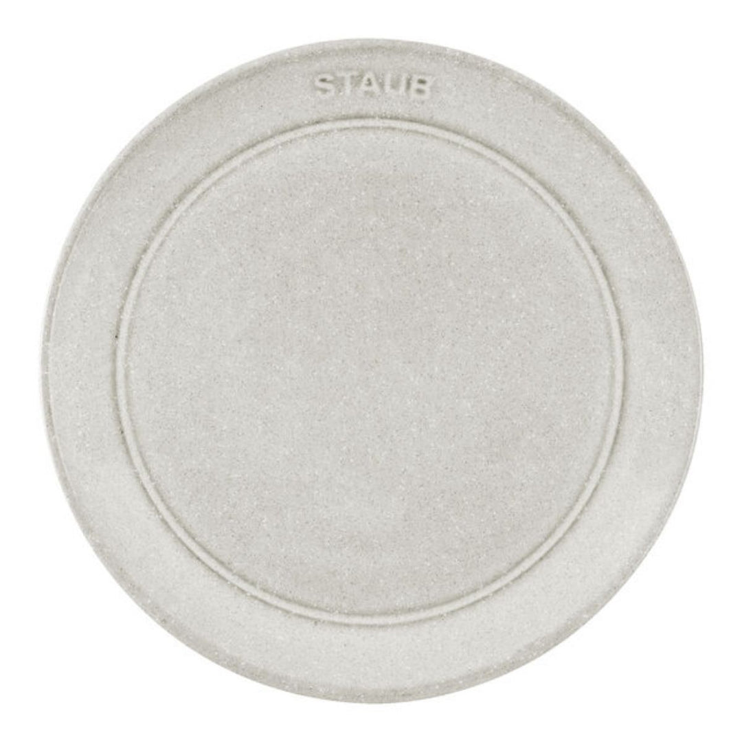 PLATE FLAT 15 CM WHITE TRUFFLE CERAMIC