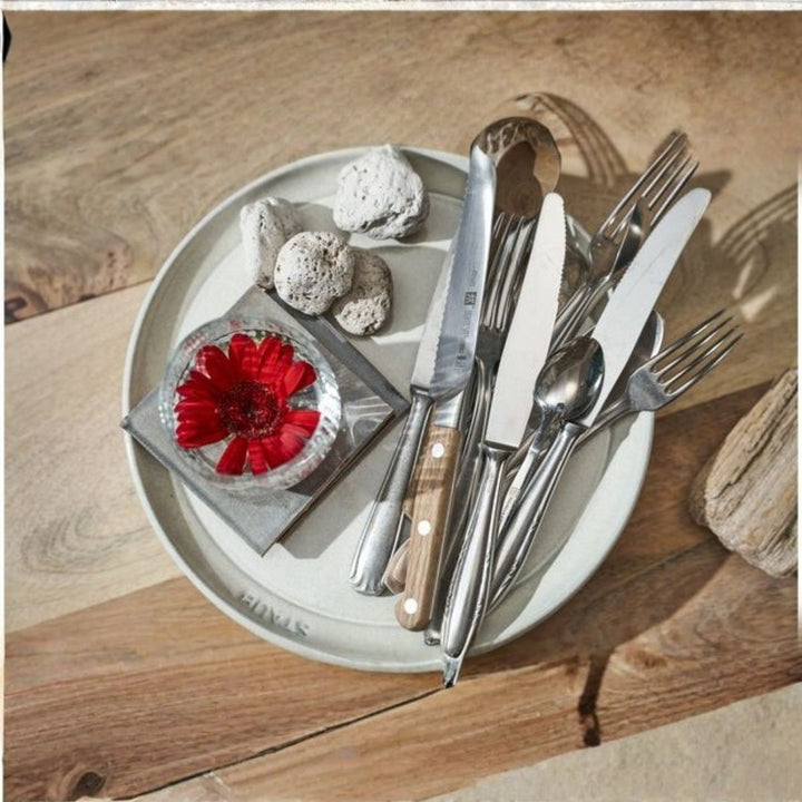 PLATE FLAT 15 CM WHITE TRUFFLE CERAMIC