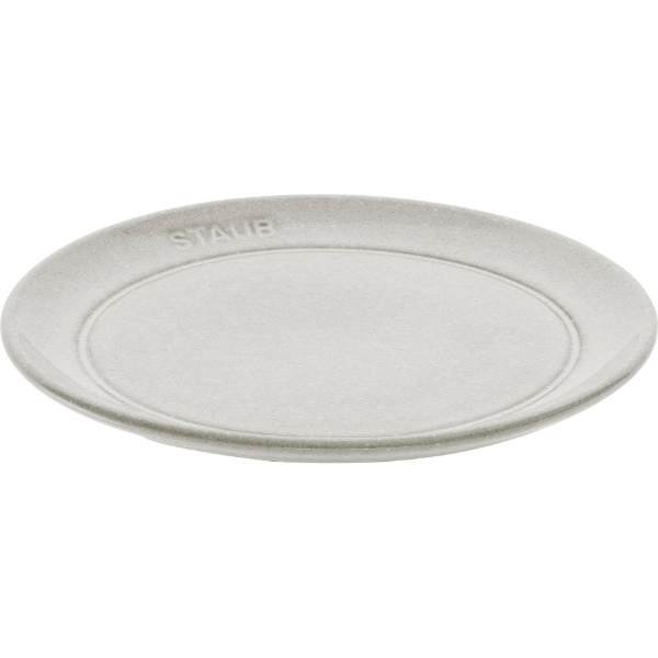 PLATE FLAT 15 CM WHITE TRUFFLE CERAMIC - STAUB - Compralo en CorinneRegalos.com