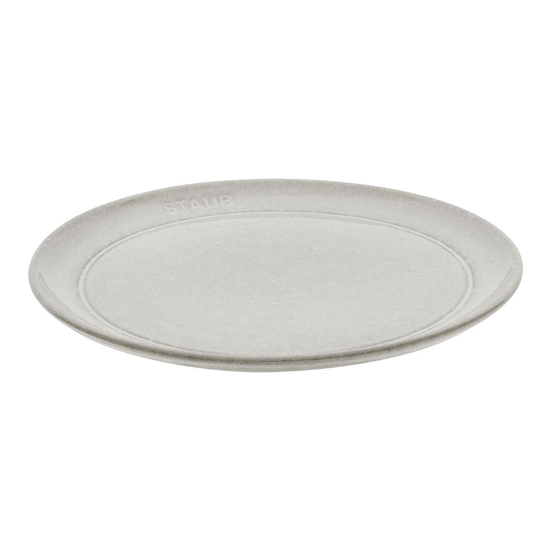 PLATE FLAT 20 CM WHITE TRUFFLE CERAMIC