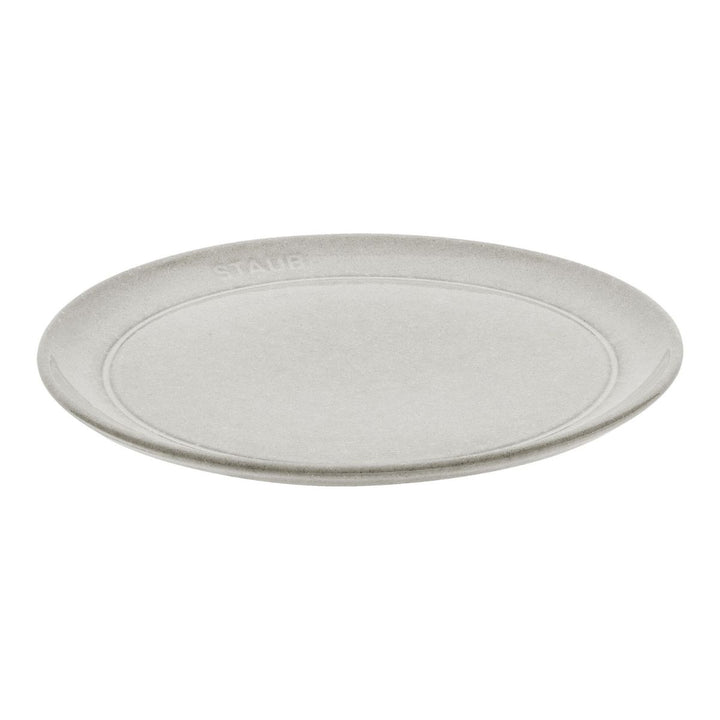 PLATE FLAT 20 CM WHITE TRUFFLE CERAMIC