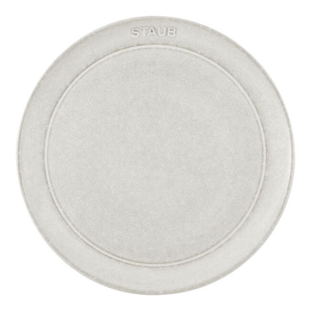 PLATE FLAT 20 CM WHITE TRUFFLE CERAMIC
