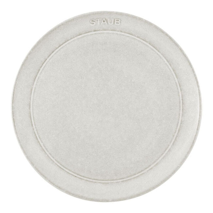 PLATE FLAT 20 CM WHITE TRUFFLE CERAMIC