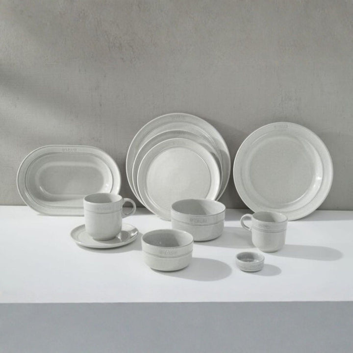 PLATE FLAT 20 CM WHITE TRUFFLE CERAMIC