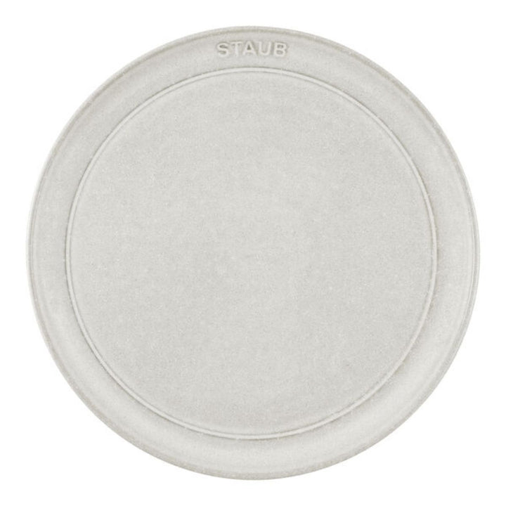 PLATE FLAT 22 CM WHITE TRUFFLE CERAMIC
