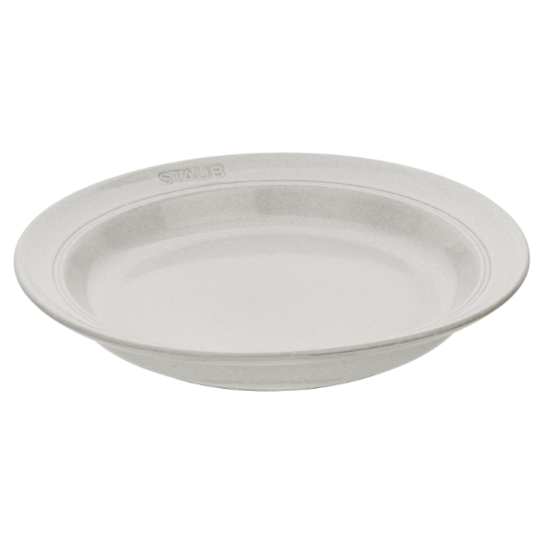 PLATE 24 CM WHITE TRUFFLE CERAMIC - STAUB - Compralo en CorinneRegalos.com