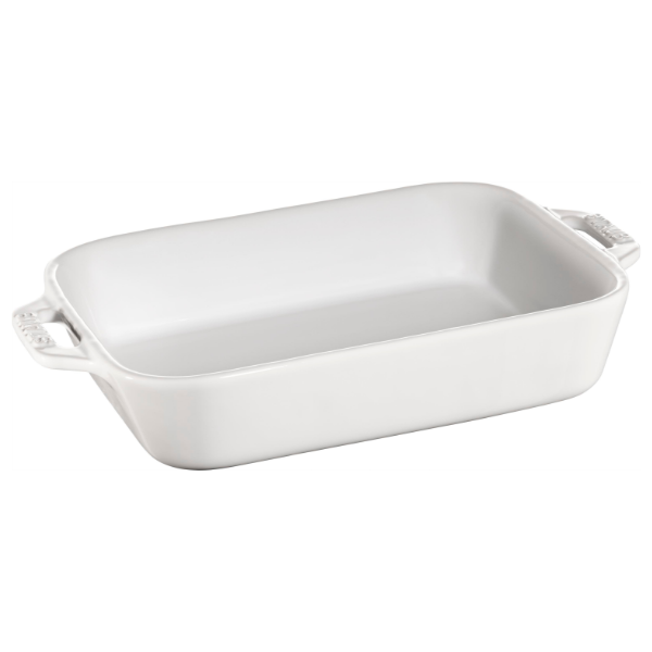 FUENTE PARA HORNO 22X16 BLANCA - STAUB - Compralo en CorinneRegalos.com