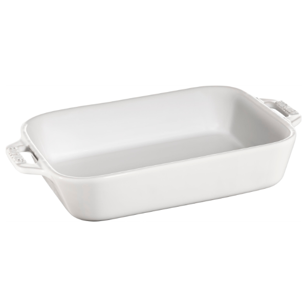 OVEN DISH 27 X 20 CM CERAMIC PURE-WHITE - STAUB - Compralo en CorinneRegalos.com