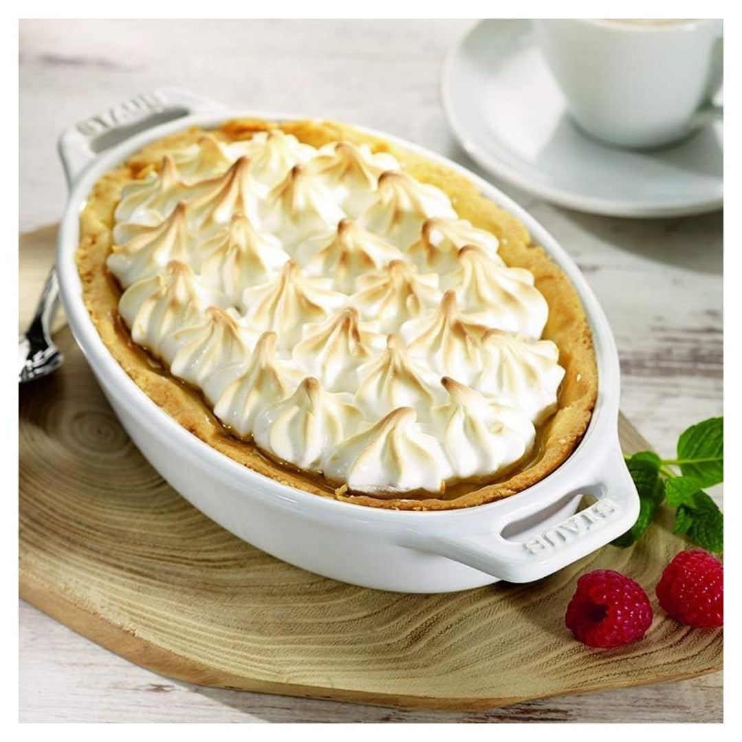 OVEN DISH 23 CM CERAMIC PURE-WHITE