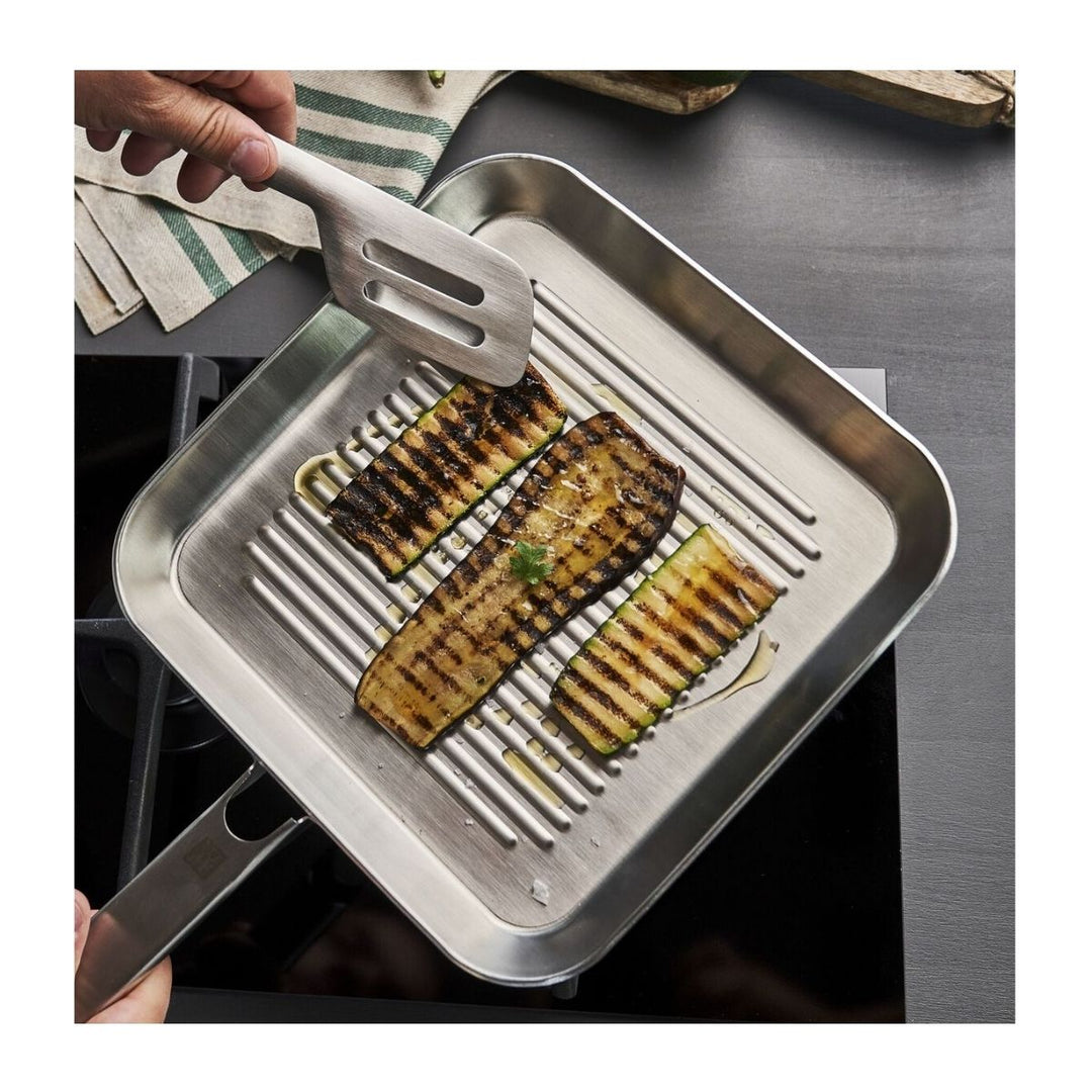 GRILL PAN 24 X 24 CM SQUARE 1810 STAINLESS STEEL