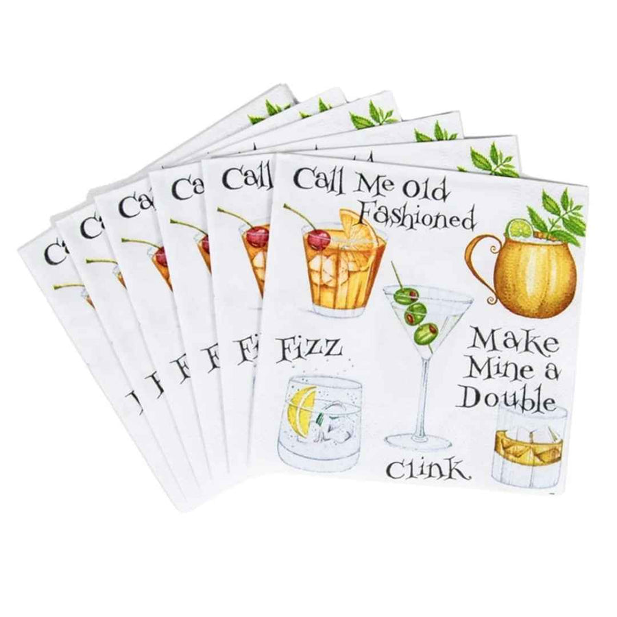 COCKTAIL HOUR NAPKIN COCKTAIL - CASPARI - Compralo en CorinneRegalos.com