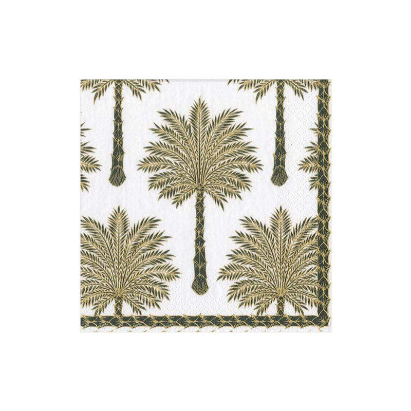 NAPKIN COCKTAIL  GRAND PALMS BLACK - CASPARI - Compralo en CorinneRegalos.com