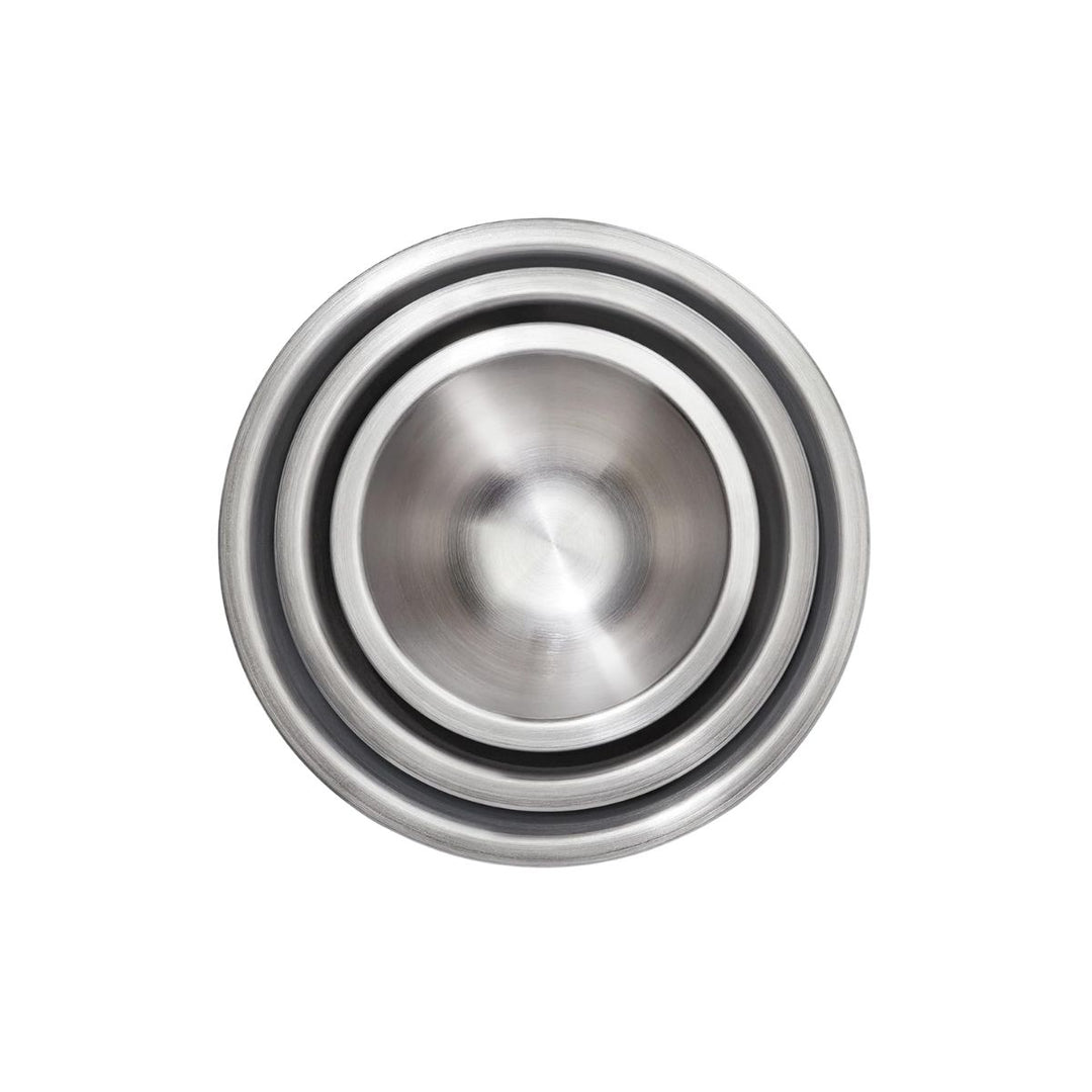 OXO GG 3 PIECE STAINLESS STEEL INSULATED MIXING BOWL SET - WHITE