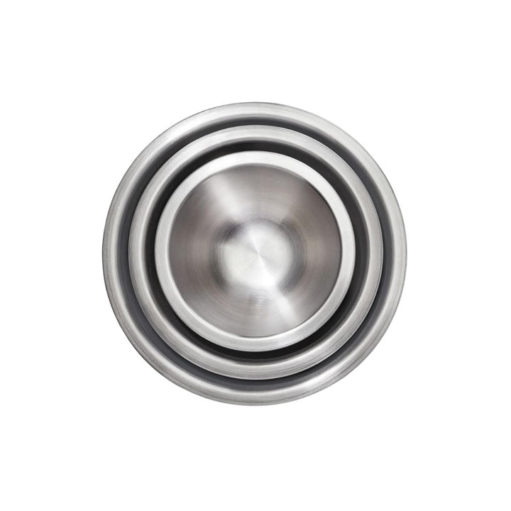 OXO GG 3 PIECE STAINLESS STEEL INSULATED MIXING BOWL SET - WHITE
