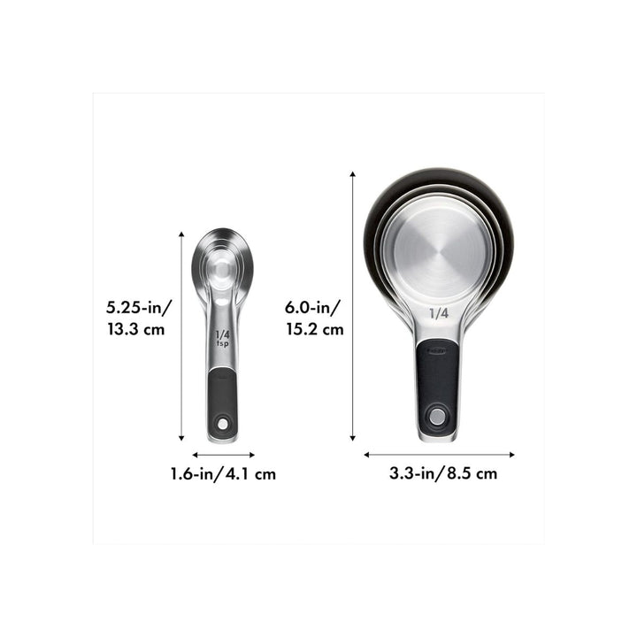 OXO GG 8 PIECE STAINLESS STEEL MEASURING CUPS AND SPOONS SET