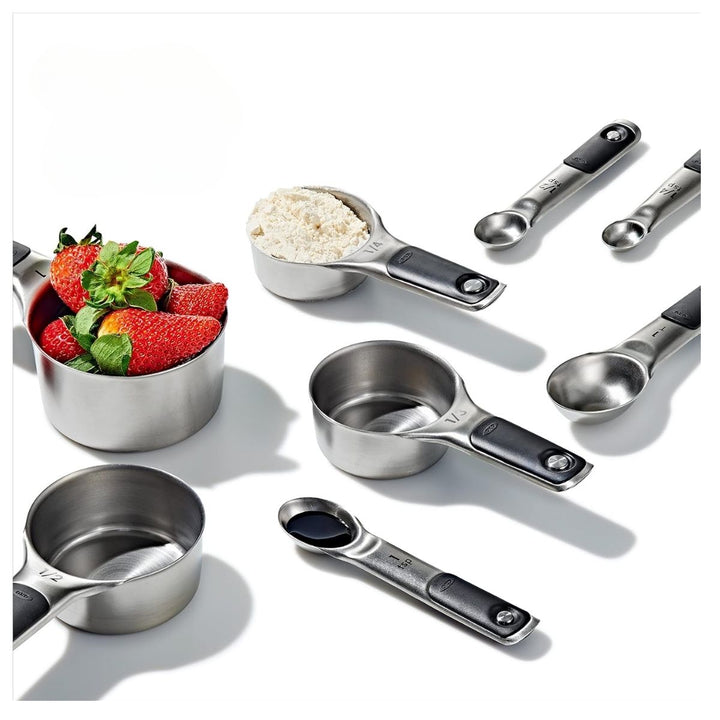 OXO GG 8 PIECE STAINLESS STEEL MEASURING CUPS AND SPOONS SET