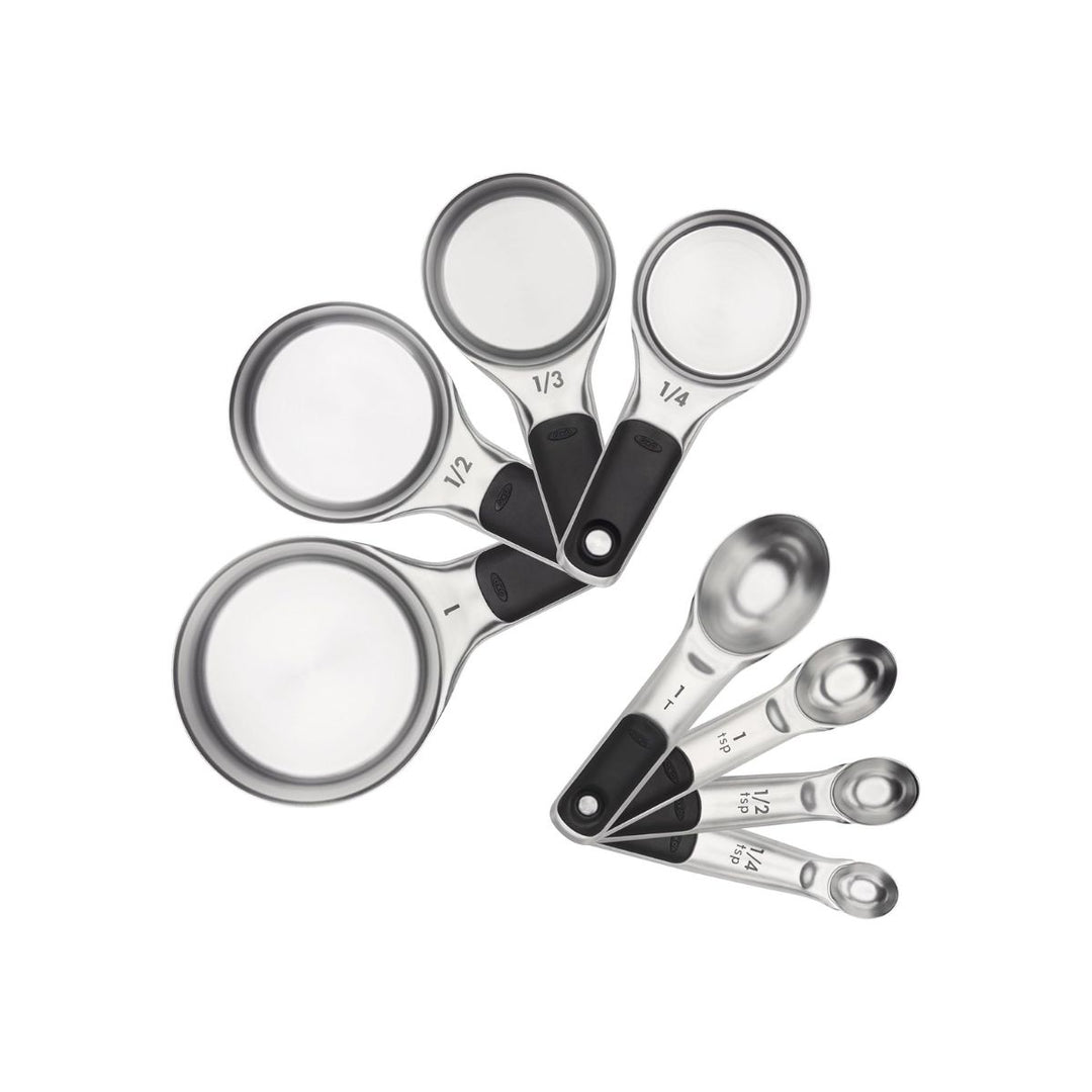 OXO GG 8 PIECE STAINLESS STEEL MEASURING CUPS AND SPOONS SET