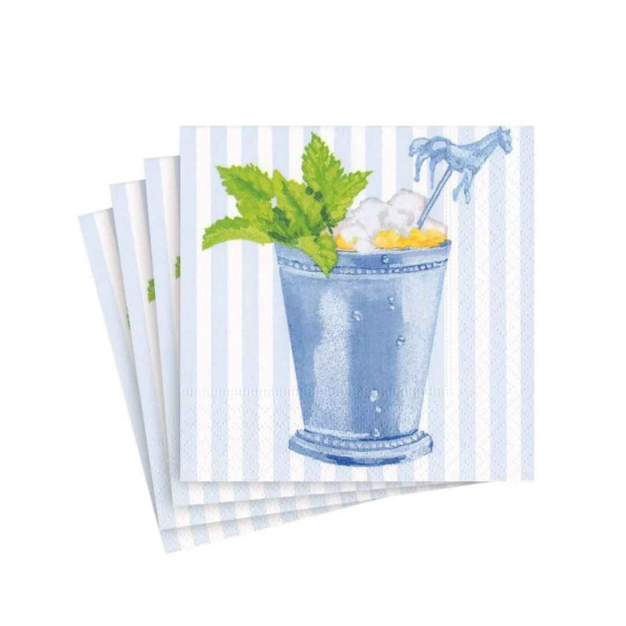 MINT JULEP BLUE NAPKIN COCKTAIL - CASPARI - Compralo en CorinneRegalos.com