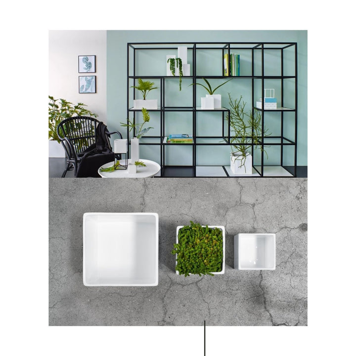 FLORERO QUADRO 16CM BLANCO