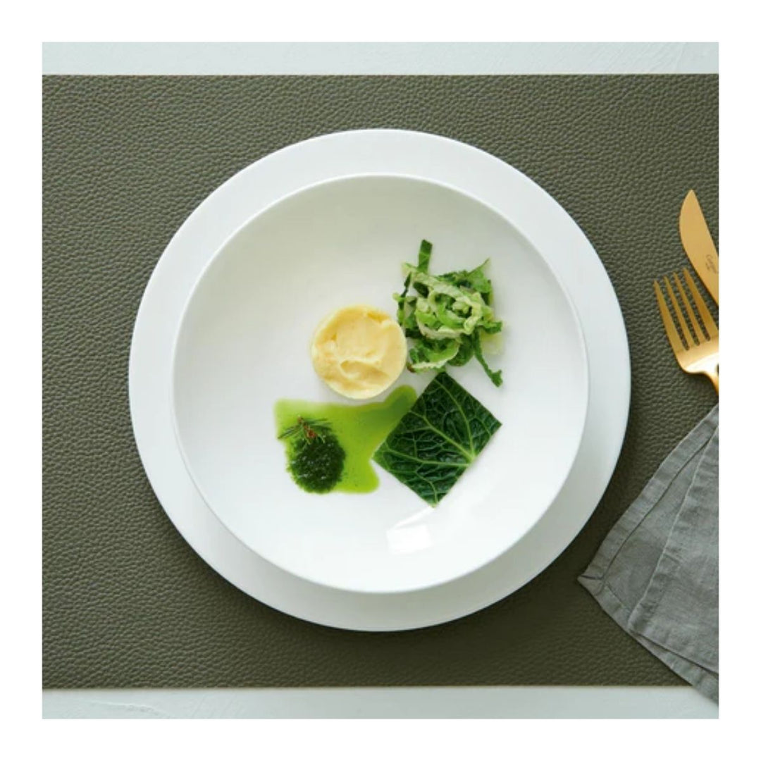 SOUP  PASTA BOWL  WHITE   ORANGE D 17 5CM H 5CM