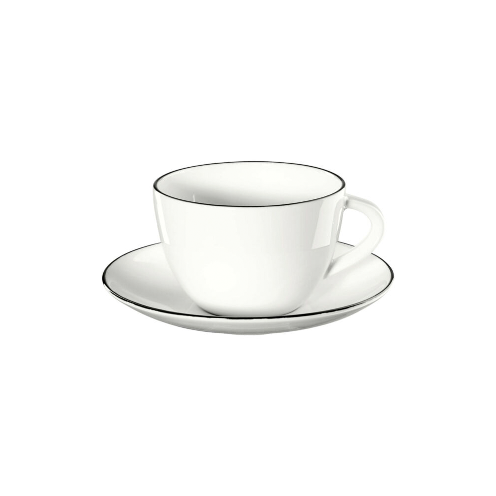 TAZA DE CAFE CON PLATO LINEA NEGRA - ASA SELECTION - Compralo en CorinneRegalos.com