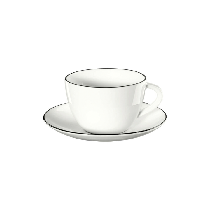 TAZA DE CAFE CON PLATO LINEA NEGRA - ASA SELECTION - Compralo en CorinneRegalos.com