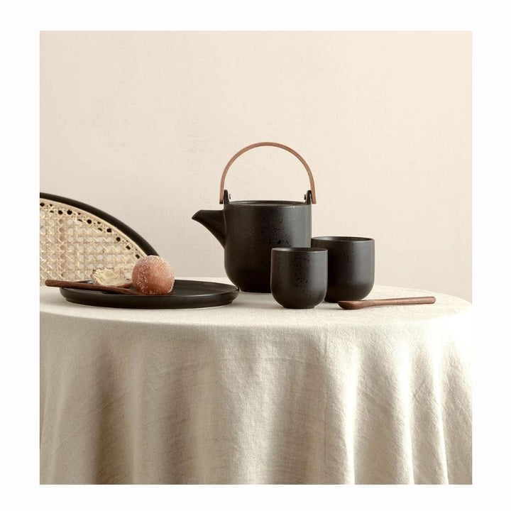 TEAPOT WITH WOODEN HANDLE. KURO 17.5 X 12.6 CM
