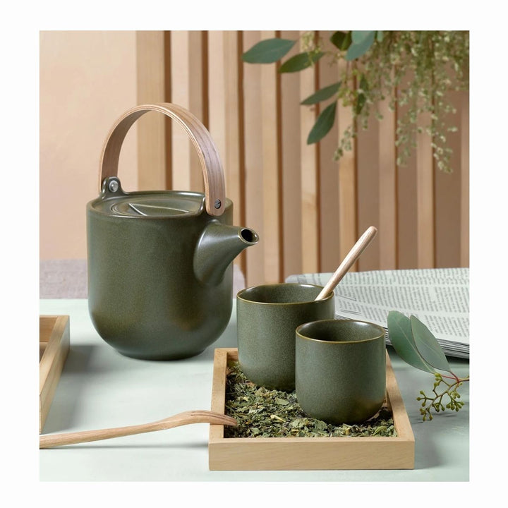 TEAPOT WITH STAINLESS STEEL FILTER AND WOODEN HANDLE COPPA NORI 0.6L