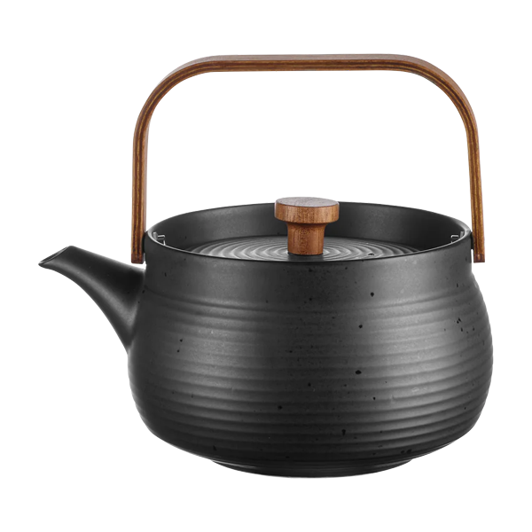 TEAPOT WITH WOODEN HANDLE BLACK - ASA SELECTION - Compralo en CorinneRegalos.com