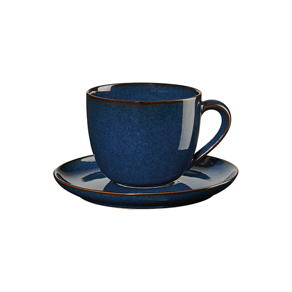 CAPPUCCINO CUP WITH SAUCER MIDNIGHT BLU - ASA SELECTION - Compralo en CorinneRegalos.com