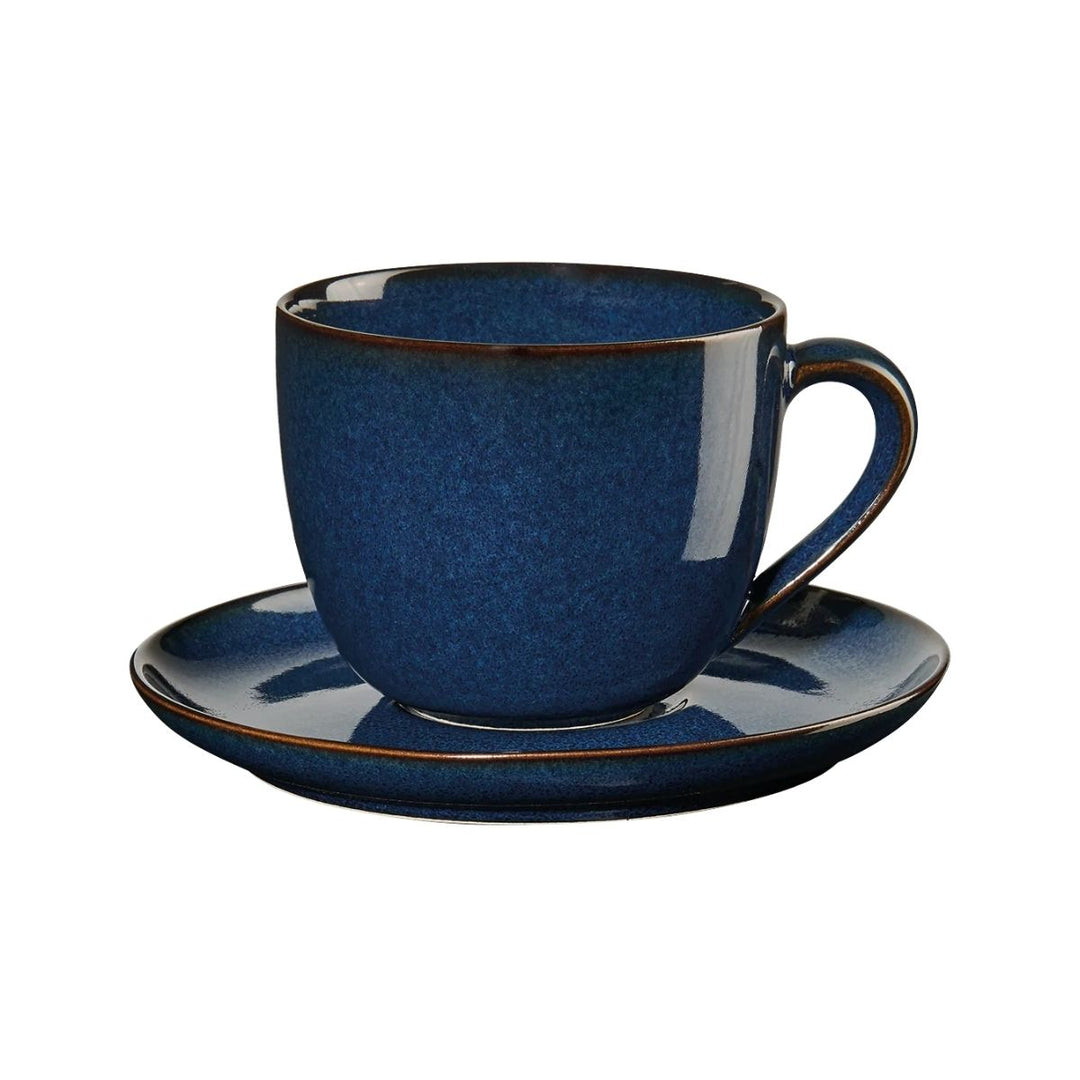 CAPPUCCINO CUP WITH SAUCER MIDNIGHT BLU