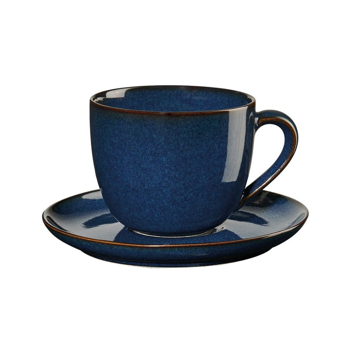 CAPPUCCINO CUP WITH SAUCER MIDNIGHT BLU