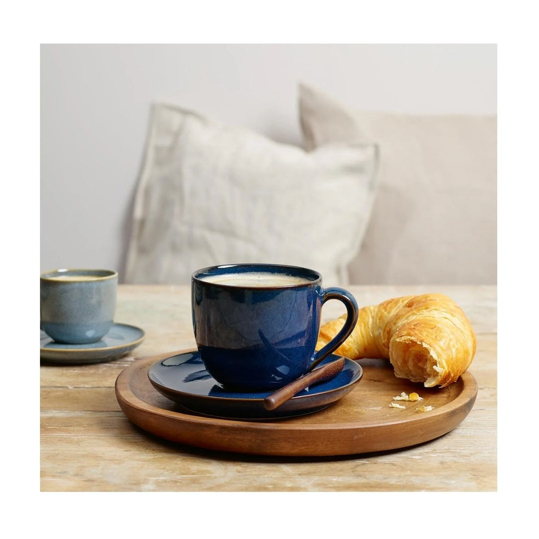 CAPPUCCINO CUP WITH SAUCER MIDNIGHT BLU