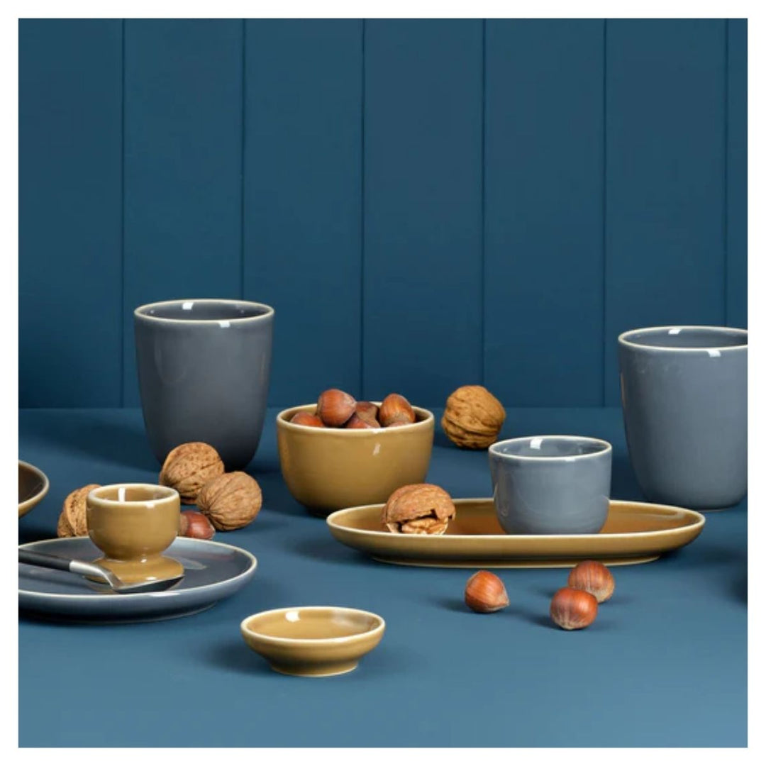 plate, oval, mocha