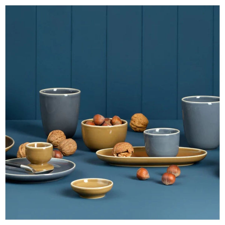 plate, oval, mocha