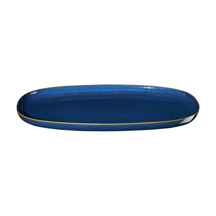 PLATE OVAL MIDNIGHT BLUE