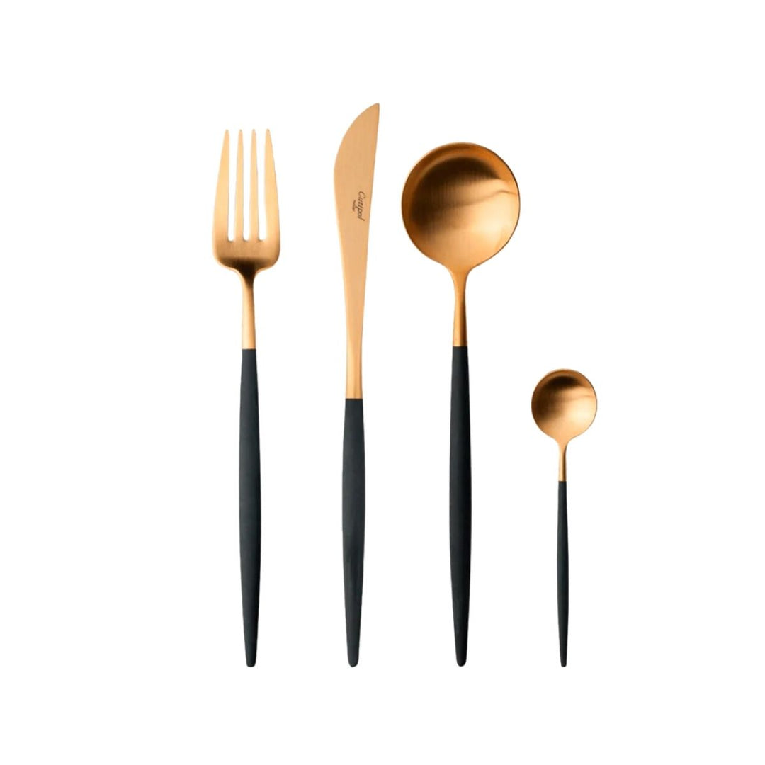 CUTLERY SET WITH 24 PCS. GOA GOLD B IN A GIFT BOX STAINLESS STEEL