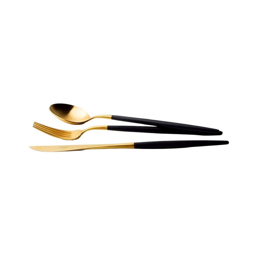 CUTLERY SET WITH 24 PCS. GOA GOLD B IN A GIFT BOX STAINLESS STEEL