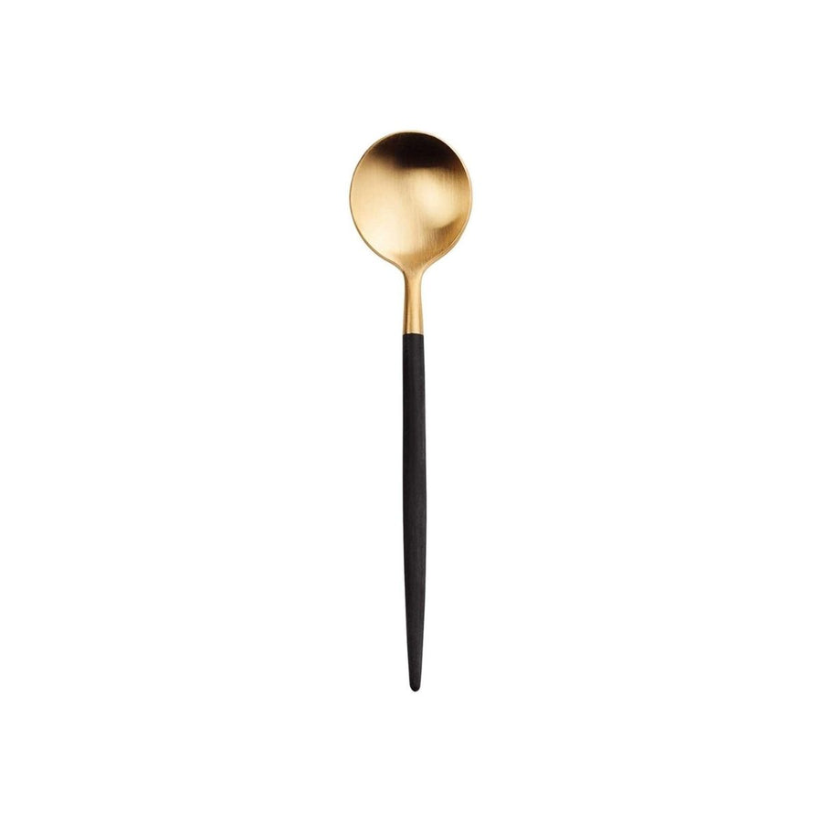 COFFEE SPOON GOA GOLD, WITH BLACK HANDLE - ASA SELECTION - Compralo en CorinneRegalos.com