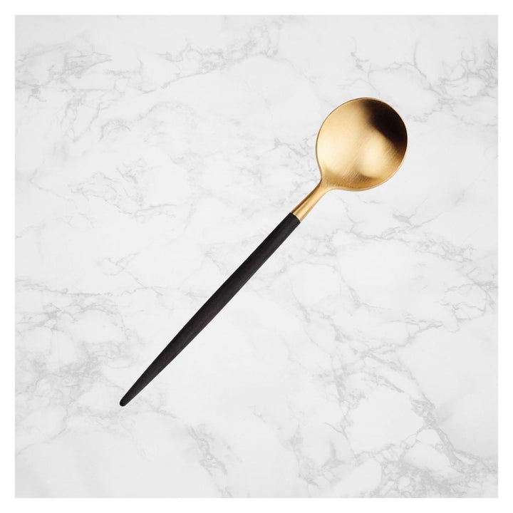 COFFEE SPOON GOA GOLD, WITH BLACK HANDLE