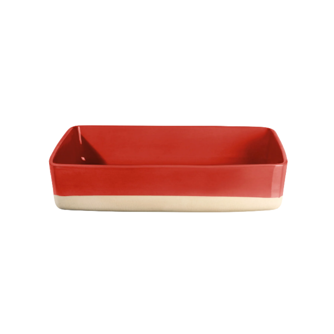 OVENPROOF DISH RECTANGULAR, RED 36 X 26 CM, H. 7,5 CM - ASA SELECTION - Compralo en CorinneRegalos.com